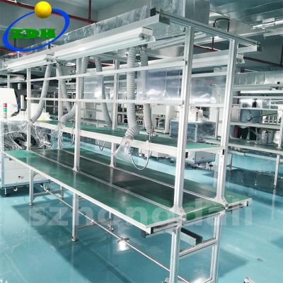 China Aluminum Carbon Steel High Quality Stainless Steel Mobile Phone Green ESD PVC Belt Conveyor Assembly Line for sale