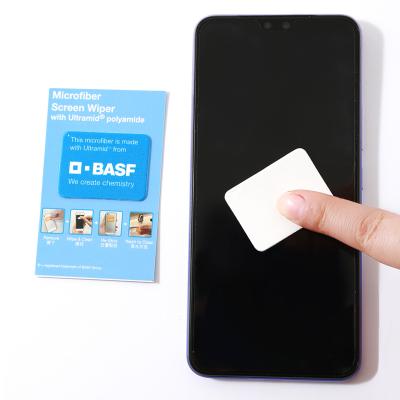 China Wholesale Eco-friendly Customize Heat Transfer Printing Mobile Phone Screen Remover Sticky Microfiber Sticker for sale