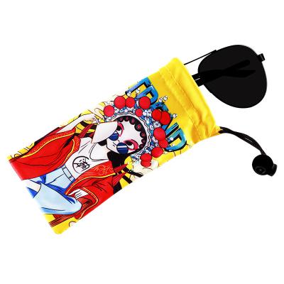 China Glasses Packing Colorful Custom Logo Printed Soft Eyeglasses Bag Microfiber Pouch Hot Sale For Gift for sale