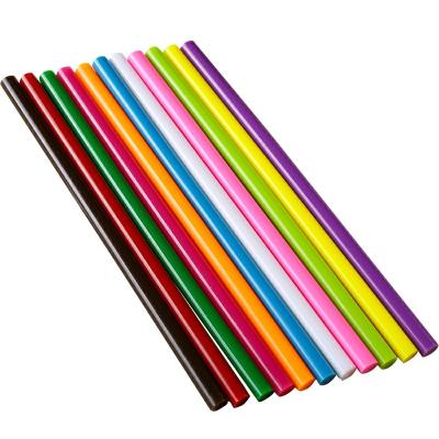 China Wooden 11 color hot melt silicone sticks with a length of 200MM are used to make DIY toys handmade bonding materials stick sticks for sale