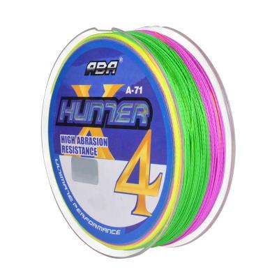 China 150m multi color 4 strand pe float locator braided microfiber fishing line for sale