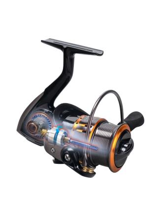 China LEFT HAND Mini Spinning Metal Reel Ice Fishing Ultralight High Strength Reels With Fishing Line for sale