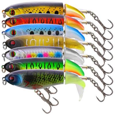 China ABS 17g 9cm Big Lie Snap Fishing Hard Lure Topwater Spinning Tail Bass Fishing ArtificialBait for sale