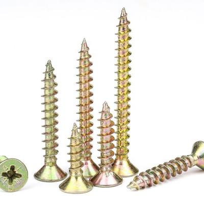 China WOOD SCREWS Galvanized Fiberboard Nails Countersunk Tapping Head Wood Screws Woodworking Screws Wood Board Wallboard Nails M3.5/M4/M5 for sale