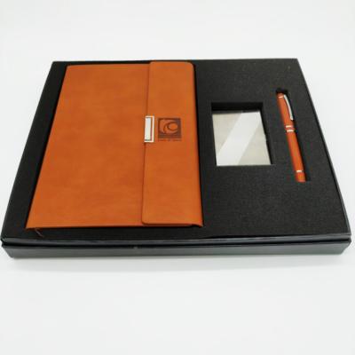 China gift set notebookHard Cover Note Pad loose-leaf  notebook with pen business card holder for sale