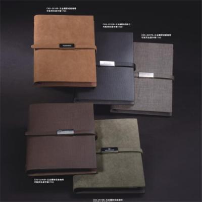 China A5 embossed pu leather creative leather black leather notebooks zipper planner for sale