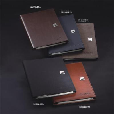 China customize A4 / B5 / A5 / A6 Pu leather Notebook with elastic band desk planner calendar for sale