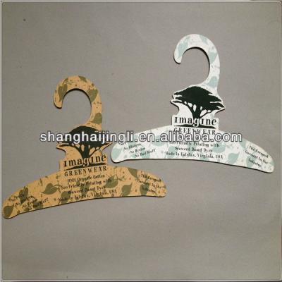 China Printed paper Recycled Cardboard Hangers Printed paper clothes hanger Offset printing Art Paper for sale