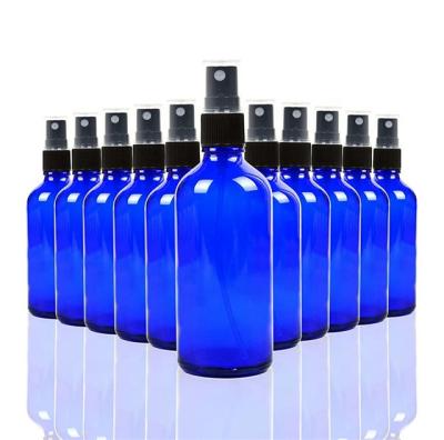 China Chamber Cleansing 100ml Cobalt Blue Spray Bottle 4oz Glass Refillable Essential Oil Trigger Sprayer Container From China Supplier for sale