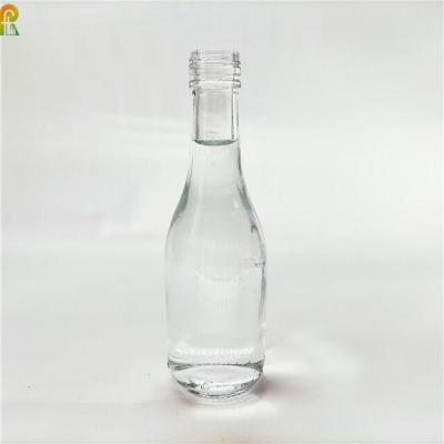 China Flat Bottom 300ml 10oz Still Wine/Clear Flint Glass Bottle Glass Wine Bottle Sparkling Wine With Still Wine Screw Cap Champagne for sale