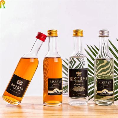 China Whiskey Bottle Still Wine Wine/Liquor Sparkling Wine 50ml Mini Glass Bottle Alcohol Drink With Screw Lid Miniature Bottle for sale