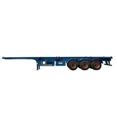 China Skeleton Truck Trailer 3 Axle Shipping Container 40ft Skeleton Chassis 45ft Truck Semi Trailer Price for sale