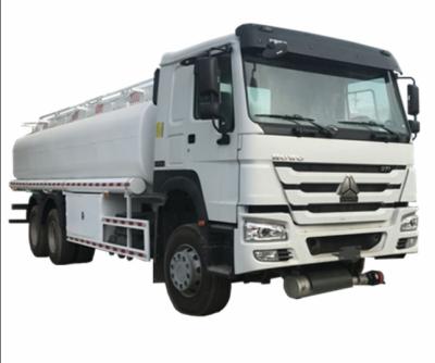 China Sinotruk Howo 336hp 20cbm steel tanker truck / fuel carrier oil tank truck for sale for sale