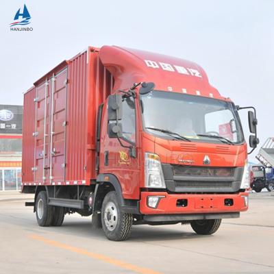 China HOWO Dry Cargo Box Truck 8T Diesel Engine 4*2 Van Vehicle 3600*1750*500 for sale