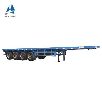 China Truck Trailer Flat Bed 40ft Trailer Container With Twist Lock Flat Bed Semi Trailer for sale