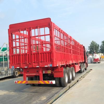 China Truck Trailer 3 Axles 40ft 12m 12.5m 40ton 50ton Side Wall Barrier Cargo Truck Semi Truck Trailer for sale