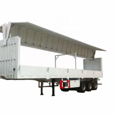 China Truck Wing Van Opening Trucks Truck Trailer 3 Axle Box Cargo Trailers for sale