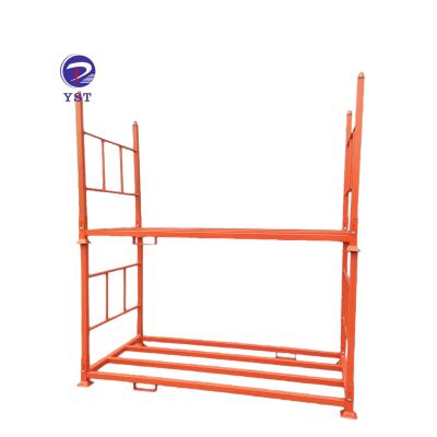 China Corrosion Protection Warehouse Spare Part Powder Coating Metal Car Truck Tire Pallet Collapsible Stackable Rack for sale