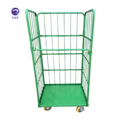 China Factory Direct Sale Saving Space Stackable Handling Transport Storage Folding Steel Roll Container for sale