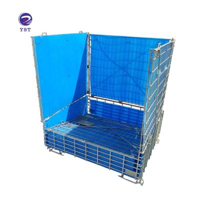 China Durable Folding Portable Warehouse Storage Pet Preform Wire Mesh Portable Industrial Container For Sale for sale