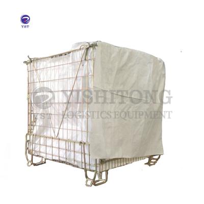 China Durable Warehouse Welded Transport Cage Wire Mesh Storage Container for sale