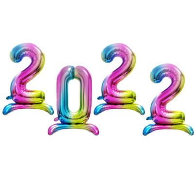 China 32 Inch Party Decorations Modern Standing Number Balloon Balloon 2022 New Year Balloon Set Golobs for sale