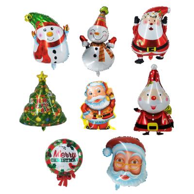 China Christmas Decoration Golobs Santa Claus Flower Shape Balloon Helium Balloons Merry Christmas Party Kids Gift Hand Stck Toy for sale