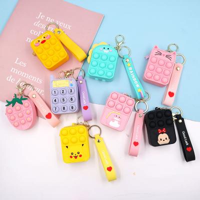 China Cute Mini Bubble Pop Bubble Pop Packaging Bags Money Coin Pouch Silicone Coin Purse Silicone Coin Purse Case for sale