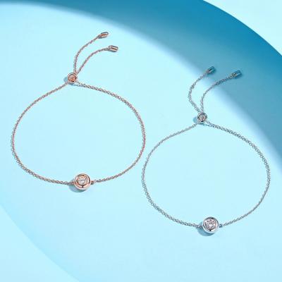 China CLASSIC Fashion Design 18k Solid Gold Moissanite Diamond Hand Chain Ladies Bracelet for sale