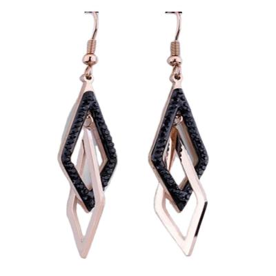 China S925 FASHIONABLE silver flexible temperament Diamond Inlaid Earrings With Earhook for sale