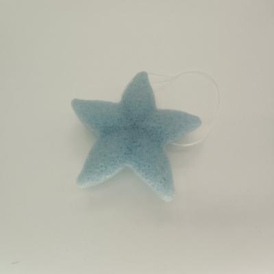 China Starfish Shape Exfoliating Skin Care Sponge Konjac Facial Cleanser 8.5cm*3cm for sale