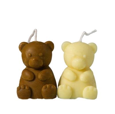 China Wedding Birthday Party Gift Christmas Bear Shape Home Decor In Soy Animal Wax Cube Candle 7*5cm Scented Christmas Wedding New Year Home Use And Gifting candle birthday for sale