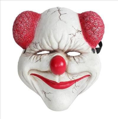 China Halloween. Wholesale Halloween Demon Clown Clown Halloween Costumes Party Cosplay Props Party Wear Cosplay Props Flame Adult Scary Zombie Devil Scary Face Mask for sale