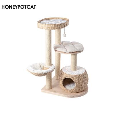 China Viable Cat Nest Tree Cat Climbing Frame Cat Honeypotcat Solid Wood #210012 for sale