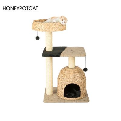 China Viable Cat Nest Tree Cat Climbing Frame Cat Honeypotcat Solid Wood Cattail #160003 for sale