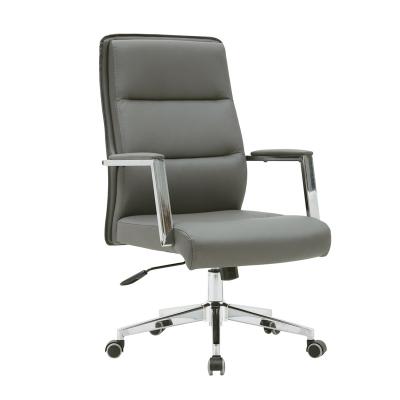 China Good Quality Ergonomic (Waist) Leather Executive Back Chair Cheap High Adjustable Office Chair Swivel Chair for sale