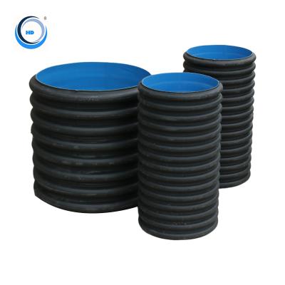 China Large diameter non-toxic plastic tubing water pipe polyethylene HDPE manufacturing corrugated drainage pipe for sale