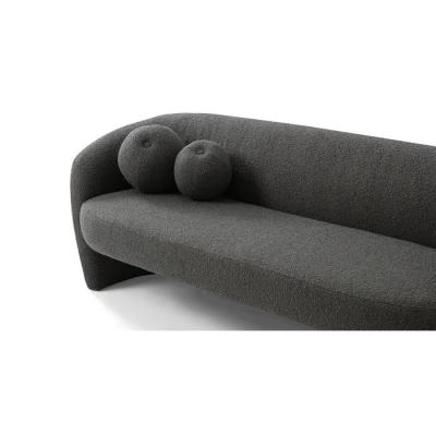 China Removable Cover Villa Semicircle Curved Sofa Living Room Velvet Fabric 3 Modern Sea Moon Shaped Round Cashew Sofa Style Contemporary Hotel Lobby for sale