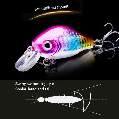 China Vivid Action Mount Swimming Minnow Lure Current Hard Floating Lure Fast Shipping Eco-friendly Artificial Minnow Hard Bait Kit for sale