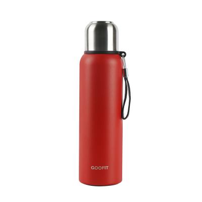 China Goofit PORTABLE Customized Colorful Double Wall 800ml Stainless Steel Sports Water Bottles With Lid For Outdoor Camping for sale