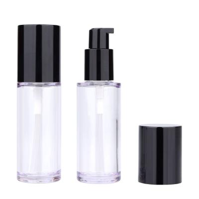 China 2022 New Disposable Round PETG Plastic Pump Bottle For Makeup Packaging Concealer Stick Foundation Liquid Bottle for sale