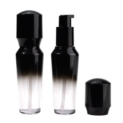 China New Disposable Round PETG Plastic Pump Bottle For Concealer Stick And Foundation Plastic Liquid Bottle Of Makeup Packaging for sale