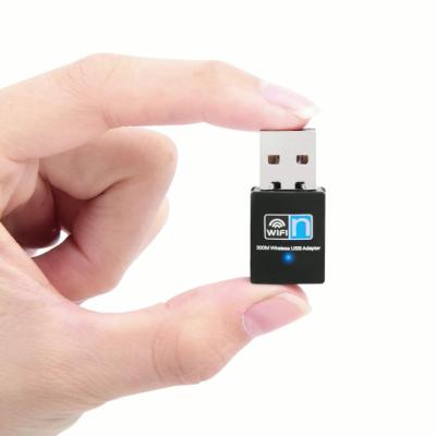 China Desktop USB PC WIFI Mini Wireless Network Card 300Mbps 2.4G External Receive Transmit Adapter RTL8192EU for sale