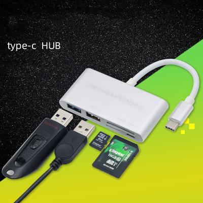 China Video Game Player Selling USB 3.1TYPE-C TO USB3.0 HUB Multifunctional SD TF Card Reader Supplement for sale