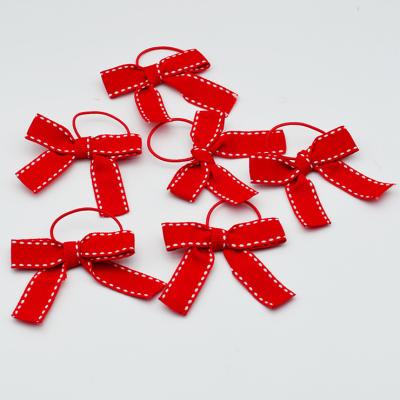 China Pretied bow viable with decorative loop elastic gift ribbon bow for gift wrapping for sale