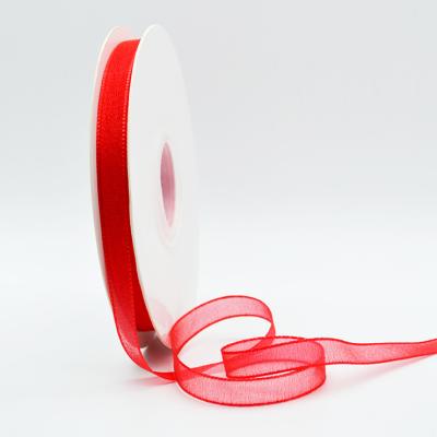 China Factory Wholesales 5 Colors Viable Nylon Organza Ribbon Sheer Ribbon For Toy for sale