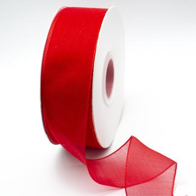 China Factory Wholesales 22 Colors Stock Viable Nylon Organza Ribbon Sheer Ribbon For Toy for sale