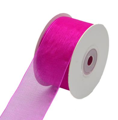 China Wholesales 100% Sheer Ribbon Viable Nylon Organza Ribbon For Hair Bow for sale