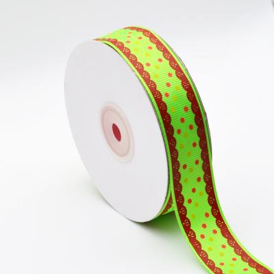 China OEM Factory Price Sustainable Gift Ribbon Custom Sizes Brand Logo Polyester Grosgrain Printed Ribbons for sale