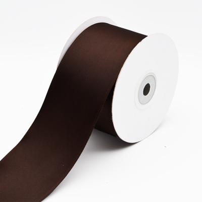 China Factory Wholesale Customized Viable Customized 2 Inch Single Front Side Polyester Satin Ribbons For Wedding Decoration for sale